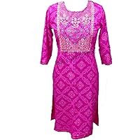 Bae's Wardrobe Rayon Straight Kurti with White Sharara Plazzo for Women & Girls Dress