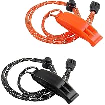 Lot De 4 Sifflets De Secours Avec Chaîne – Survie, Randonnée, Arbitre – Ton Dauphin, Haute Qualité, Étanche