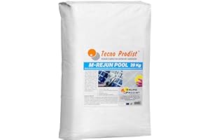 Tecno Prodist - M-REJUN POOL (Saco 20 Kg) Mortero flexible para sellado de juntas de baldosas y gresite en piscinas, ceramica, ladrillo, etc, apto para inmersión permanente (Junta 2 a 20 mm) Blanco