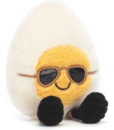 Jellycat Amuseables Heart Boiled Egg Plush, 3 Inch Sitting Height