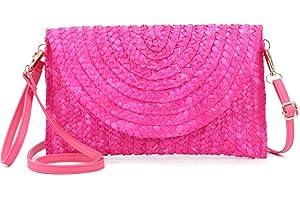 LHHMZ Cartera de mano de paja para mujer Bolsos de verano Bolsos de hombro de paja tejida Cartera de playa
