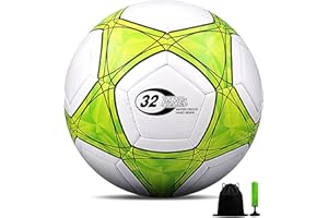 AIPWERER Ballon de Football Ballon de Foot Taille 5 Ballon de Football Entraînement/Loisir/Match Ballons Match Football Ballon d'entraînement de Football Match Officiel Football pour Enfants et Adultes