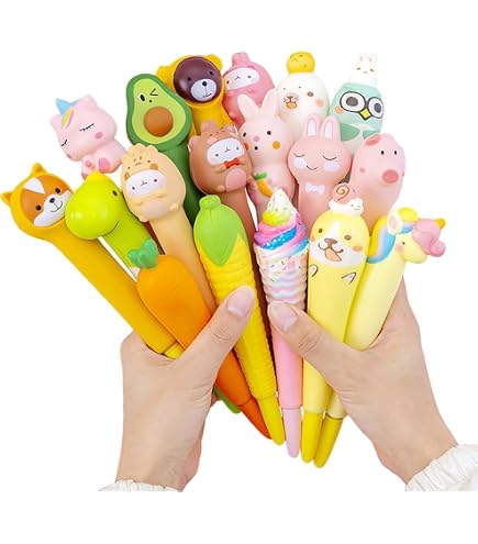 24 Stück Squeezies Anti-Stress-Stifte – Kinder-Geburtstagsgeschenke Mit Süßen Tiermotiven