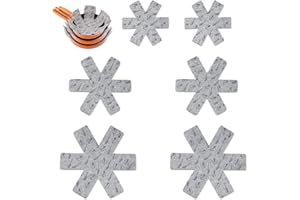 Protection Casseroles, 6 Pièces Protège-Poêle en Feutre, 3 Tailles Poele Protection, Poêle Poêles Protection Casseroles, Protection de Séparateurs Poêles, Protections de casseroles Anti-Rayures