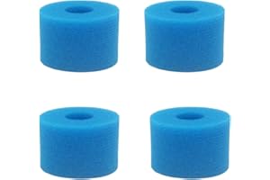 SIGANDG Filtres de Piscine en Mousse Filtre pour Intex Type S1 - Éponge Filtrante Type S1 - Filtre en Mousse pour Spa,Piscine - Réutilisables et Lavables (4 Pièces)