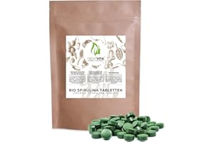 ‎MEA VITA GreatVita Bio Spirulina Tabletten (500mg) ca. 800 Tabletten Spirulina Alge 400g im Beutel
