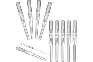 ATOMUS Katheter Piercing Nadeln - 10Stück 16G Hohlnadeln für Ohr Nase, Bauch Lippen Piercing Edelstahl individuell verpackt Körper Piercing Werkzeug