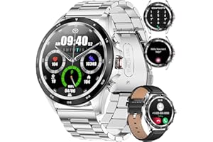LIGE Smartwatch Herren mit Telefonfunktion, Aktivitätstracker Fitnessuhr Bluetooth Anruf mit Herzfrequenz Schlafmonitor 5ATM Wasserdicht Armbanduhr Sportuhren für Android iOS Handys