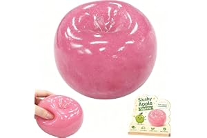 Slushy Apple Squishy, realistisk fejk mat stressboll, noll studsar tillbaka squishys äpple sensorisk klämma, mosad hud, mjuk