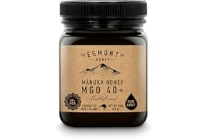 EGMONT HONEY & HEALTH ESTD 2008 Egmont Honey, MGO 40+ Mānuka Honey, 100% Natural And Certified Honey From New Zealand, 250g