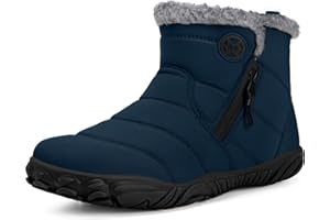 EAGSOUNI Barefoot Botas Hombre Mujer Invierno Cálido Botines de Nieve Cómodas Minimalista Zapatos Unisex