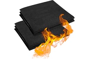 Wonninek Couverture de soudure en feutre de carbone ignifuge de 5 mm d'épaisseur, matériau résistant à la chaleur jusqu'à 1 093,3 °C, tissu ignifuge en feutre de carbone pour gril, poêle, soudeur,