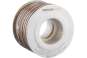 Amazon Basics Câble d'enceinte de Calibre 16, 15.24 m, Transparent