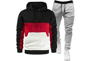 Baymate Conjunto de Chándal para Hombre Sudadera con Capucha y Pantalones Deportivos Traje de Jogging Ropa de Ocio