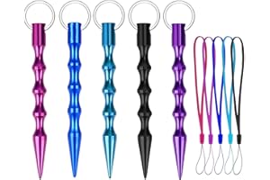 FANNAS Keychain 5 Stücke, Kubotan Selbstverteidigung Selbstverteidigung Waffen Legal Schlüsselanhänger,Druckverstärker Schlüsselanhänger,Self Defense,für Draussen Überleben Notfall
