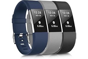 AK 3 Pezzi Cinturino Compatibile per Fitbit Charge 2 Cinturino da Regolabile Sport di Ricambio per Fitbit Charge 2, Cinturino per Donna e Uomo