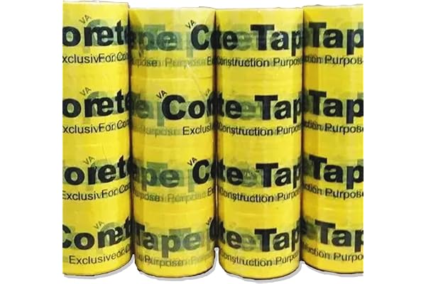 Buildingshop (Pack Of 12 X 100 Meter Per Roll Shuttering Tape/Concrete tape/Bopp Tape Used In Slab For Construction Of Buildings & Multi Purpose Use