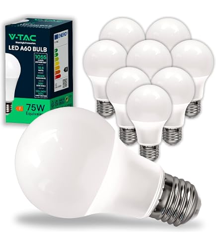 LAMPADINE LED V-TAC BULBO E27 8.5W LAMPADINE LUCE FREDDA 12 PEZZI | Leroy Merlin