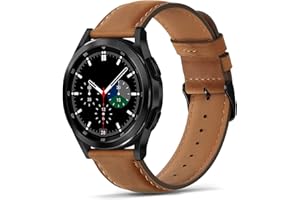 Tasikar 22mm Leather Straps Compatible with Samsung Galaxy Watch 47mm 7/6/5/4 Strap/ 6 Classic 43mm 47mm/ 5 Pro Bands, Genuine Leather Band for Galaxy 4 Classic/3
