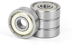 JESUSTREE 4 Pezzi 625ZZ Cuscinetti a Sfera 5x16x5mm Doppia Protezione Metallica, Acciaio Cromato, Pre-Lubrificati, 625-2Z Cuscinetto Radiale a Sfere in Miniatura per Pattini, Skateboard, Longboard, Scooter
