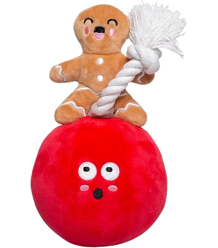 Jouet Couineur De Noël Pour Chien - Peluche Douce Interactive Pour Chiot, Entretien Des Dents - 6