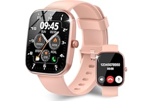 CSASAN Smartwatch con Effettua/Risposta Chiamate, 1.91'' Orologio Smartwatch Donna con Contapassi/Sonno/Cardiofrequenzimetro, 110+ Modalità Sportive Fitness Tracker, IP68 Smart watch per iOS Android Rosa