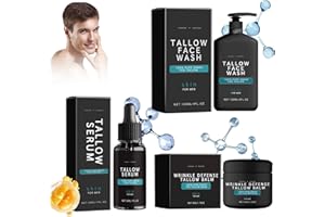 UTAPOSSIN Ensemble De Soins De La Peau Pour Hommes, Coffret de Soins de la Peau Avec Niacinamide et Vitamine E – Nettoyant, Sérum pour le Visage, Face Crème, Soins Du Visage À Texture Rafraîchissante