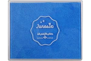 ROUCERLIN Large Size Craft Ink Stamp Pads, Washable Scrapbooking Finger Paint Pad for Kids, Craft Pads for Rubber Stamps, DIY Cards, Paintings, Baby Footprint Handprint (Pale Blue)