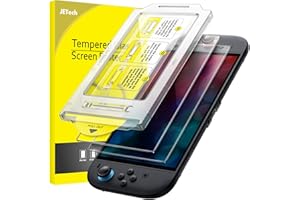 JETech Pellicola Protettiva Allineamento Automatico per Nintendo Switch 2 2025, Vetro Temperato Film 9H con Strumento di Installazione Super Facile, Anti-Graffio, HD Chiaro, 2 Pezzi