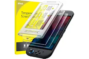 JETech Protector Pantalla para Nintendo Switch 2, 2 Unidades | Alineación Automática Instalación, Cristal Vidrio Templado 9H, HD Transparente, Protección Anti-Arañazos