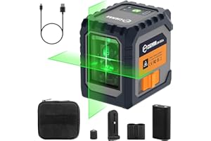 Livella Laser, CIGMAN G02A Cross Livello Laser, Livella Laser Autolivellante 3 Modalità (Autolivellante, Manuale, a Impulsi) Gamma di Lavoro 30M, 25W Ricarica USB, (Batteria Inclusa)