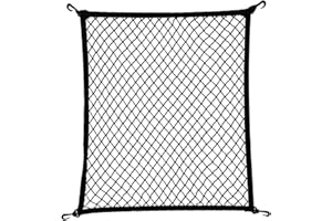 Mrchen Gepäcknetz Wohnmobil, Gepäcknetz, Gepäcknetz Auto, Kofferraum Netz, Hundenetz Auto Kofferraum, 80 × 60 cm Schwarz Elastizität Passend Geeignet für Kofferraum Wohnmobil