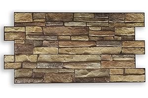 Grace Baltic – 3D Wall Panels for Interior Wall Decor Non-Adhesive Thin and Elastic PVC Wall Covering Panels for Home and Office… (20, Brown)