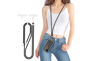 LDYOEN Handykette Universal, Handyband zum umhängen, Geeignet für alle Smartphones, Handy Kette mit 2 Stück Universelles Patch, Handyschnur Schlüsselband passend für alle Standard Handyhülle