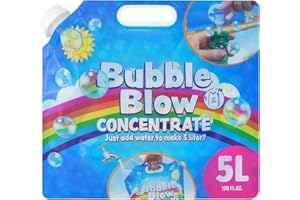 The Magic Toy Shop Bubble Liquid Concentrate Solution 200ml - Add Water to Make 5L - Suitable Refill Mixture for Bubble Guns, Wands, Machines - Ideal Outdoor Summer Gift for Kids Age 3 and Above