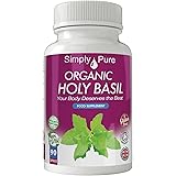 Simply Pure Organic Vegan Holy Basil Capsules x 90, 500mg, 100% Natural Soil Association Certified, Gluten Free and GM Free