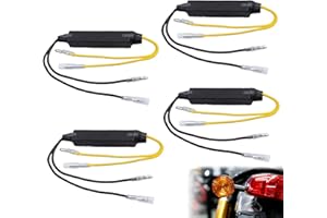 NOENAENI 4Pcs Universal Motorcycle LED Turn Signal Resistors Fix Hyper Flash Error Motorcycle Indicators High Temperature Resistant Motorbike Indicators for Scooter Trike Quad Off Road Vehicles (12V 30W 15OHM)