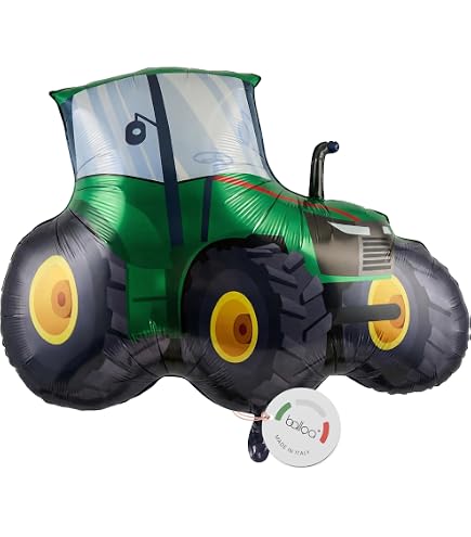5 tourbillons déco - Motif de tracteur - Pour les fêtes d'anniversaire - Décoration à suspendre