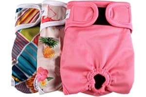 JoyDaog - Pañales para perro pequeño, cachorros, hembras, reutilizable, de primera calidad