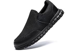HIIGYL Mens Trainers Slip-On Shoes Casual Loafers for Men Breathable Running Sneakers Lightweight Gym Tennis Walking Shoes