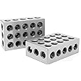 WEN 10457 25 x 50 x 75 mm Steel-Hardened Metric Precision 123 Blocks, Two Pack