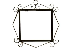 ART ESCUDELLERS HERRAJE 2 litery kwiat/mozaika średni 10,9 cm x 11 cm stojak na płytki czarna metalowa rama