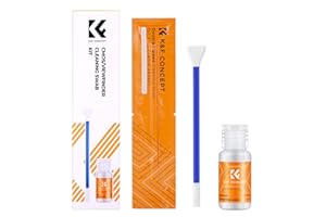 K&F CONCEPT APS-C Frame 2 en 1 Kit de Limpieza para Sensor y Visor – 5 Piezas + 20ML de Líquido – 16 mm Compatible con Cámaras Digitales Mirrorless y DSLR (CCD/CMOS)