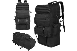 Oreunik Sac à dos Tactique Militaire 45L Sac à dos Molle Etanche Grand pack d'assaut pour le Trekking en Plein Air, le Camping, la Randonnée, etc.