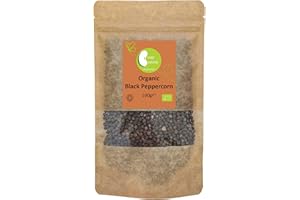 Organic Black Peppercorns - Certified Organic- by Busy Beans Organic (100g)