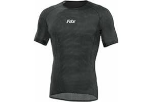 FDX Cool Mesh Base Layer Half Sleeve - Men’s Summer Cycling Mesh Top - Ultralight, Breathable, Anti-Odour Bicycle Skins Jersey - Under-Shirts for Running, Gym, Workout, Hiking