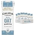 Califia Farms NEW Cafe Oat Barista Blend with Calcium - Same Great Recipe and Taste, No Added Sugar, Shelf Stable, Dairy Free, Lactose Free, Vegan, Free From Plant Based Drinks (6 x 1L)