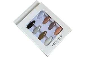 MAHNUR 8 Pcs Safety Sari Pins/Clips for Hijab, Clothes and Scarves with a Gift Pack (Mix)