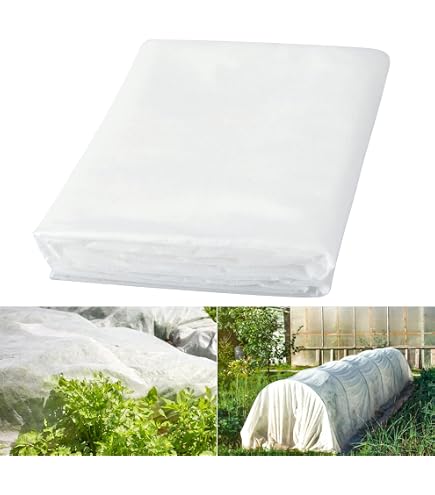 Voile Horticole Non-tissé 2x10 M - 35 G/m² - Protection Contre Gel, Insectes Et UV - Pour Serre, Potager, Plantes - 8