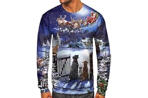 COOFANIN Xmas Jumpers for Men Horror Funny Grandad Pullover UK Sales Clearance White Xmas Sweatshirt Christmas Jumper with Lights Xmas Hoodies Nightmare Before Christmas Hoodie Men
